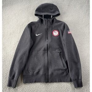 Nike 2012 USA‎ Olympic Tech Fleece Windrunner Hoodie Mens Medium Gray 488445 032